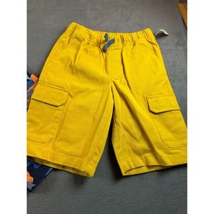 Spotted zebra shorts (2)  multicolored and mustard  size 8‎